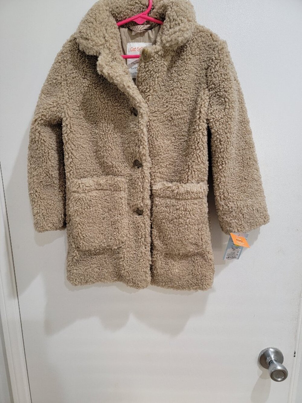 Girls' Fleece Jacket - Cat & Jack™ Beige XS